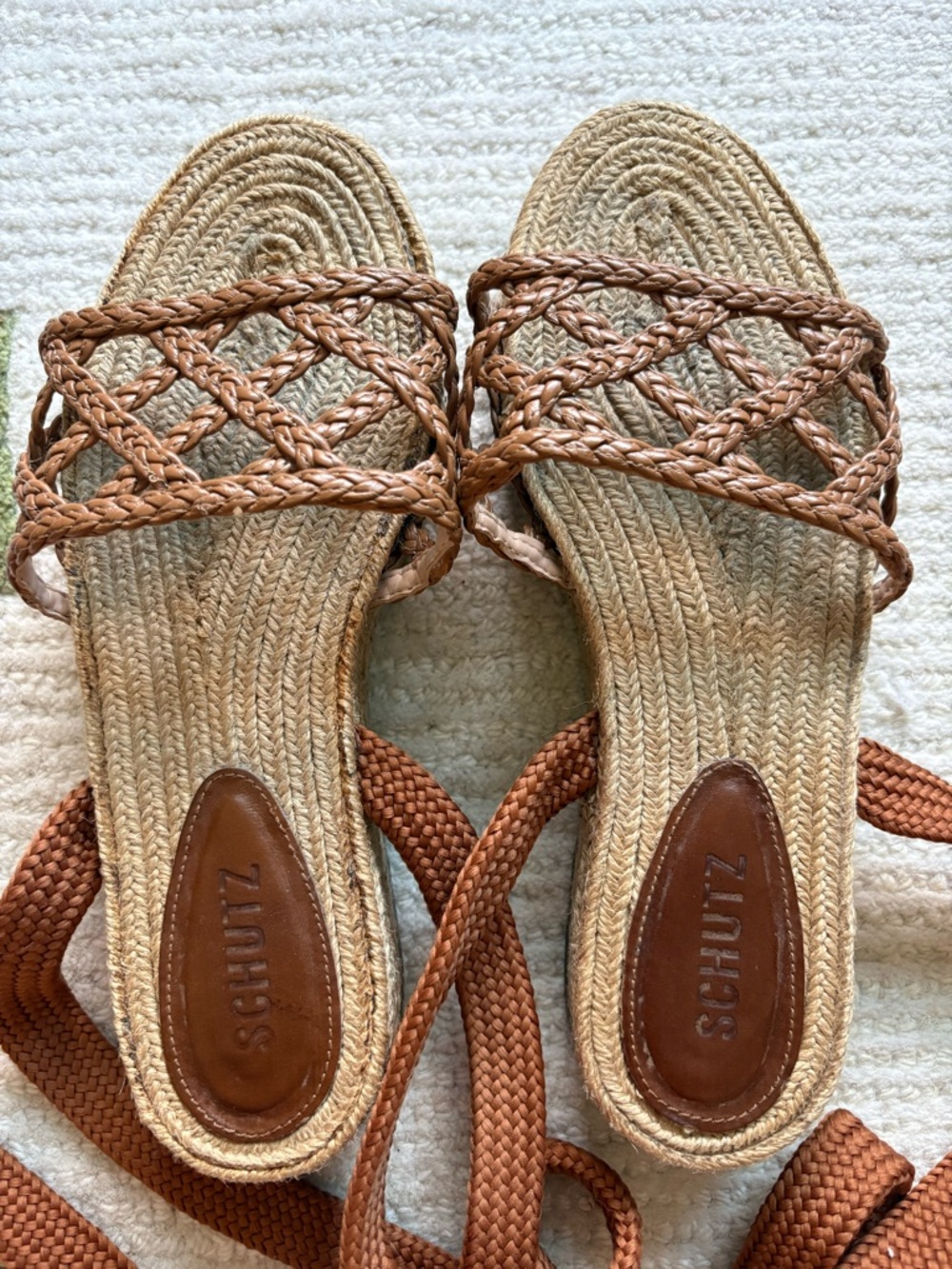 Schutz Byana Flatform Espadrille Tie Up Sandal - Picture 3 of 6